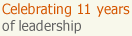 Celebrating 13 Years of leadership