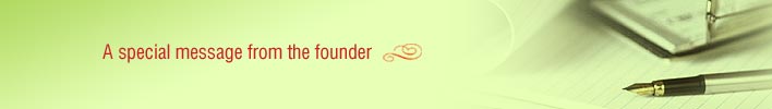 A special message from the founder