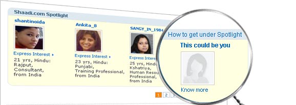 Shine! Get Shaadi.com Spotlight.